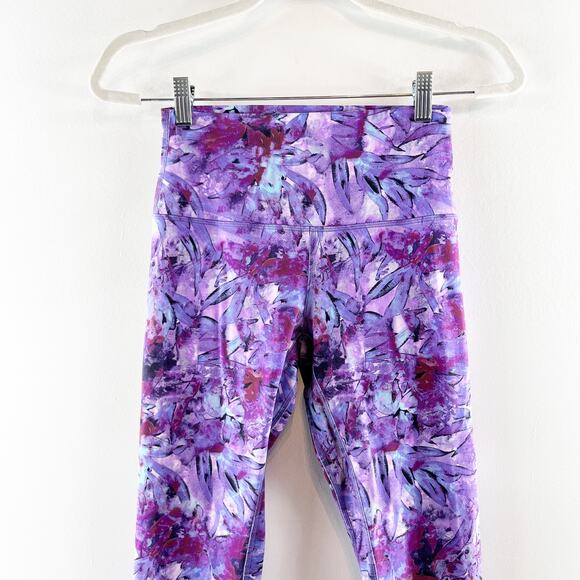 Lululemon Align High-Rise Leggings Pants 25" Iridescent Floral Multi Purple 6 - Picture 9 of 10